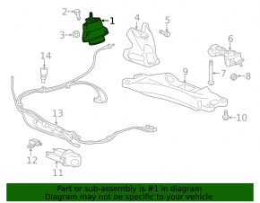 Подушка двигателя левая Cadillac CTS 14-19 2.0T АWD