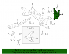 Цапфа передняя правая Mitsubishi Outlander 14-22