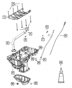 Поддон масляный Dodge Challenger 11-23 3.6 ERB
