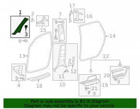 Накладка передней стойки правая Toyota Sequoia 08-16 бежевая