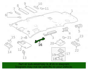 Ручка потолка передняя правая Toyota Rav4 13-18 серая