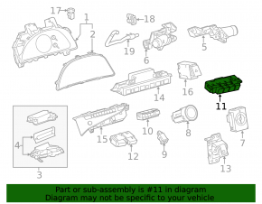 Блок кнопок передней панели левый Lexus ES250 ES300h ES350 19-21