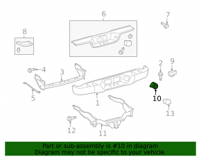 Крепление парктроника заднего бампера Toyota FJ Cruiser 07-14