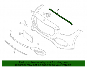 Garnitură de cauciuc pentru capotă bara de protecție Mercedes Clasa C 43 AMG W206 23-26
