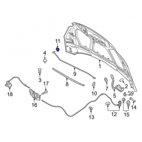 Фиксатор упора капота Ford Escape MK3 13-19