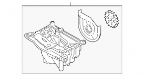 Масляный насос ДВС BMW X5 F15 14-18 3.0T N57