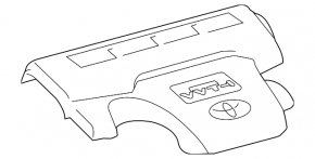 Накладка двигателя Toyota Rav4 16-18 hybrid