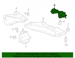 Подушка кпп задняя Cadillac CTS 14-19 3.6T RWD