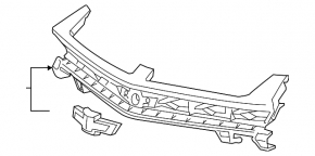 Решетка радиатора grill Chevrolet Camaro 16- SS без эмблемы