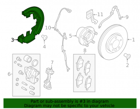Capac disc de frână față dreapta pentru Land Rover Range Rover Evoque 12-18