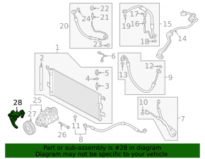 Suport compresor aer condiționat pentru Audi A6 C8 19-25 3.0T