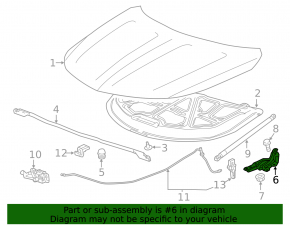 Петля капота левая Chevrolet Impala 14-20