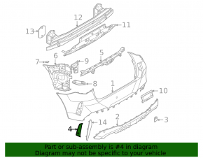 Молдинг заднего бампера правый BMW X3 G45 25-26