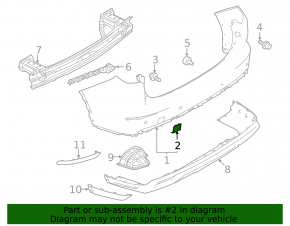 Capac cârlig remorcare bara spate Mitsubishi Outlander 22-26, gri