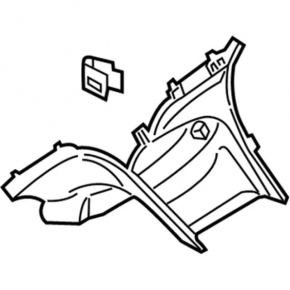 Накладка передней панели центральная нижняя Lincoln MKZ 17-20 бежевая
