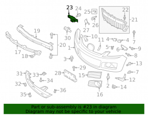 Крепление переднего бампера центральное Mazda CX-7 07-09