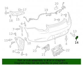 Заглушка буксировочного крюка заднего бампера правая Mazda MX-5 16-25