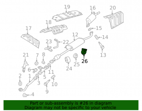 Кронштейн глушителя задний правый Lexus RX400H 06-09
