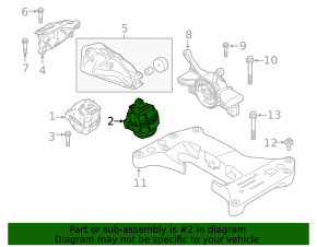 Подушка двигателя левая BMW 3 G20 21-26 2.0T RWD