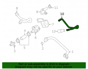 Патрубок охлаждения нижний Audi Q7 20-26 3.0T MHEV
