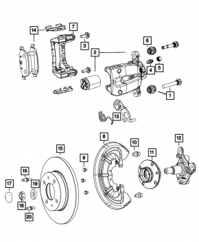 Диск тормозной задний левый Fiat 500 12-19