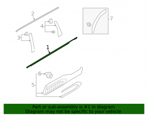 Ornamente geam central spate dreapta pentru Subaru Forester 25-26