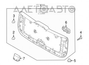 Обшивка двери багажника Kia Soul 14-19 черн