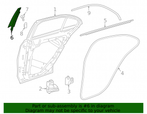 Накладка двери боковая задняя правая Mercedes C-class W205 15-21 передняя