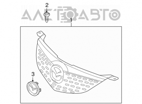 Решетка радиатора grill Mazda3 03-06 без эмблемы