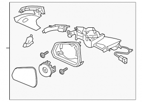 Зеркало боковое левое в сборе Ford Mustang mk6 15-23 3 пина