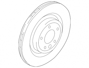 Disc de frână spate stânga Land Rover Discovery 17-25 350/25mm
