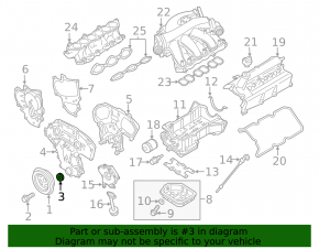 Крышка коленвала Nissan Murano z52 15-24