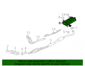 Глушитель задняя часть с бочкой Mitsubishi Outlander 14-20