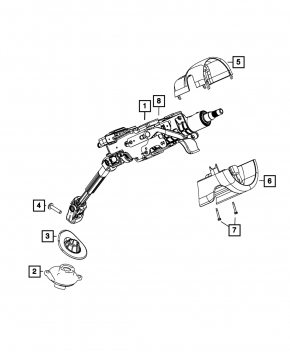 Рулевая колонка Jeep Cherokee KL 14-18 с карданчиком