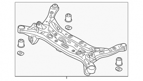 Подрамник задний Hyundai Sonata 15-19