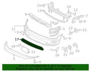 Grilă inferioară a barei de protecție față VW e-Golf 15-19
