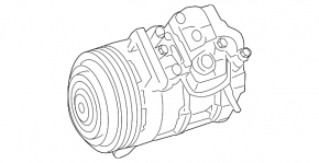 Compresor aer condiționat Mercedes Clasa C W205 43 AMG 17-21