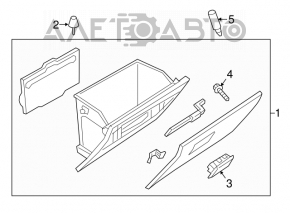 Перчаточный ящик, бардачок Mazda CX-9 16-23 черный