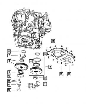 Крышка АКПП боковая Dodge Journey 11-19 3.6 AWD