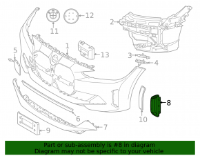 Conductă de aer pentru bara față BMW i4 2022-2025, stânga