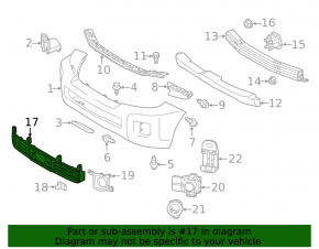 Нижняя решетка переднего бампера Toyota Land Cruiser 13-15