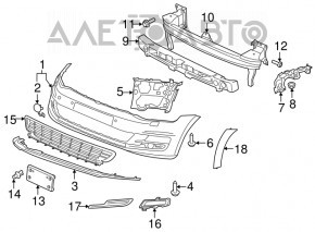 Amplificatorul de bara fata VW Golf 15-