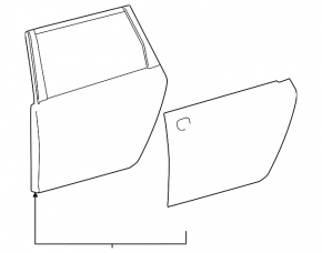 Дверь голая задняя правая Toyota Sienna 04-10
