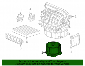 Motorul ventilatorului de încălzire Honda Insight 19-22