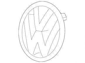 Эмблема решетки радиатора grill VW Touareg 11-14
