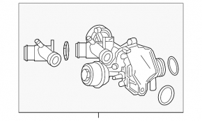 Помпа водяная Mercedes GLA 14-20