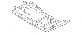 Плафон освещения передний VW CC 08-17 серый, без люка, тип 2
