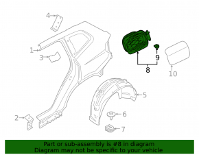 Корпус лючка бензобака BMW X3 G01 18-24