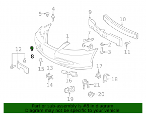 Заглушка буксировочного крюка переднего бампера правая Lexus ES350 07-09