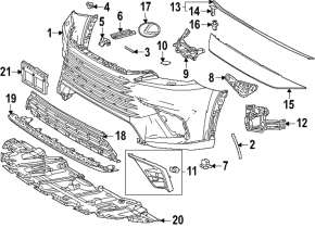 Кронштейн передней камеры Toyota Sienna 21-26